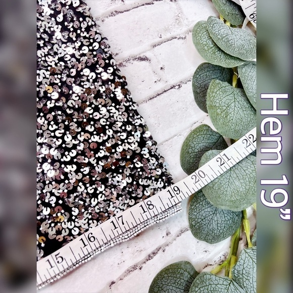 Stenay Vintage Silver Sequin Party Dress made in India Silk Lining 10 - Picture 7 of 14